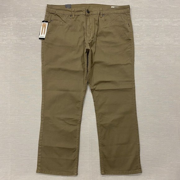 Buffalo SAM-X Brown Denim Jeans Mens Size 40 x 30 Slim Fit Straight Leg - Picture 3 of 12